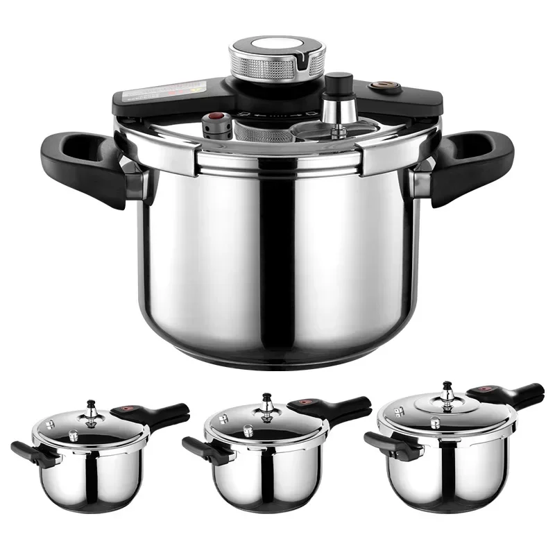 

100Kpa Pressure cooker Stainless steel non stick pan 360 degrees Open close pressure cookers kitchen Non coating Pressure canner