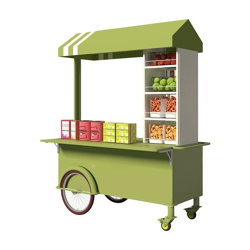 

Mobile stall dining car display car wrought iron stall cart