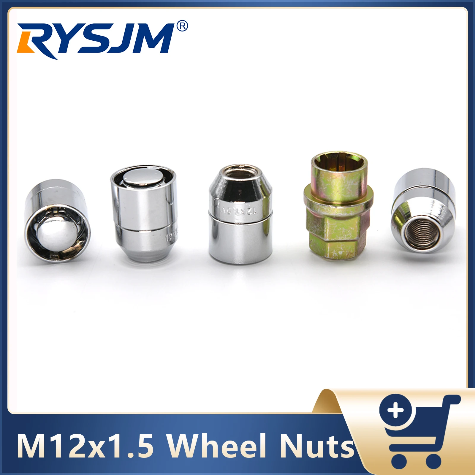 

M12x1.5 Car Wheel Lock Lug Nuts Anti Theft Steel Nuts 4+1 Tyre Chrome Socket Tire Wheel Lock For Toyota For Honda For Acura US