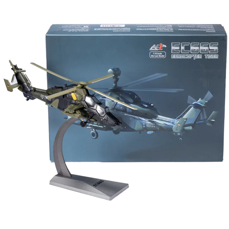 

1:72 scale EC665 helicopter model with a removable metal base made of alloy a high-quality realistic model toy and adult coll