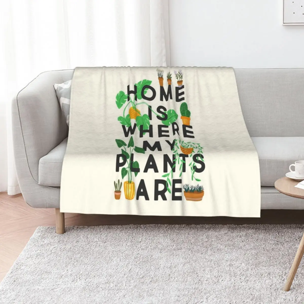 

Home Is Where My Plants Are Throw Blanket manga Vintage Personalized Gift Thermals For Travel Blankets