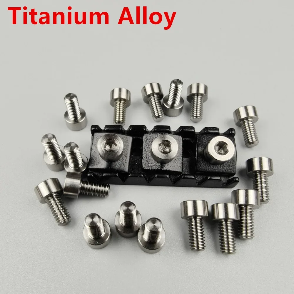 1 Set (3 Pieces) Titanium Alloy Electric Guitar Tremolo System Bridge Locking Nut Screws