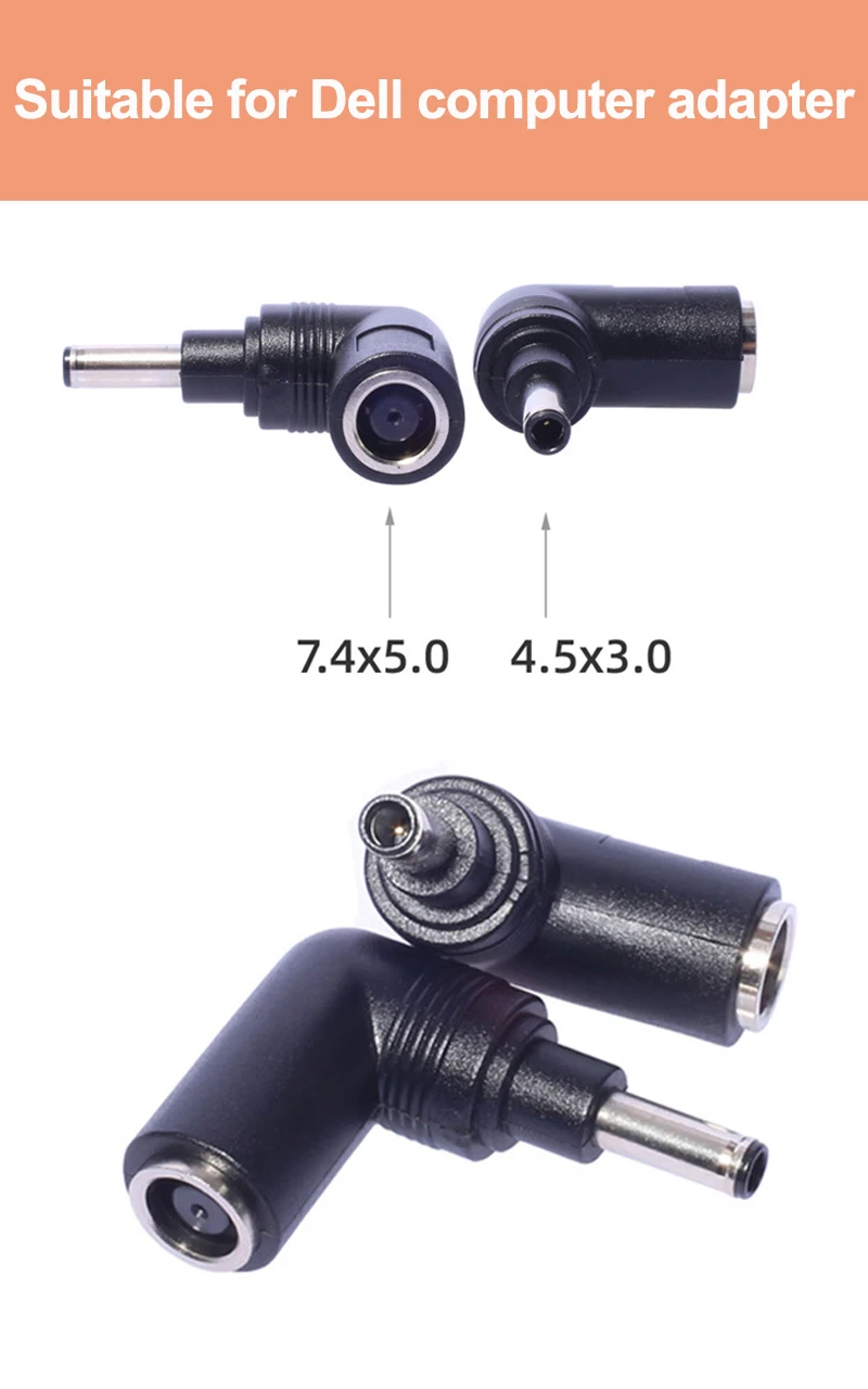 DC-Stromadapter-Stecker für HP Dell DC-Buchse 7,4*5,0mm weiblich auf 4,5*3,0mm männlich mit Pin-Konverter für Laptop Notebook – Detail 5