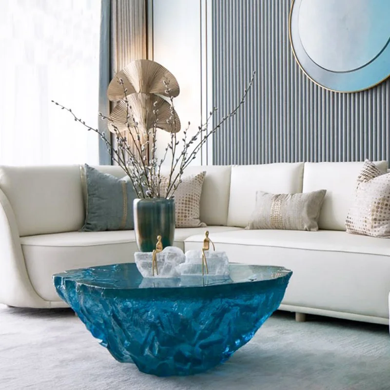 

imitation rock resin coffee table art personality sculpture model house living room fiberglass imitation rock coffee table