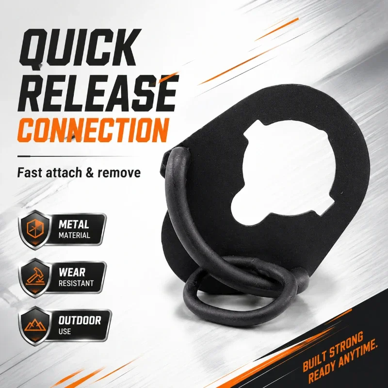Practical Alloy Connect Swivel Loop Buckle For Outdoor Equipment Modification Assembly Accessories