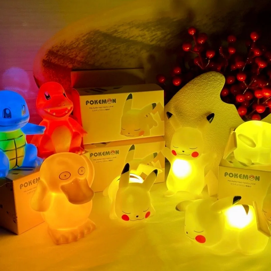 Pokemon Pikachu Night Light Glowing Children Toy Pokemon Pikachu Cute Bedside Lamp Children's Birthday Christmas Present