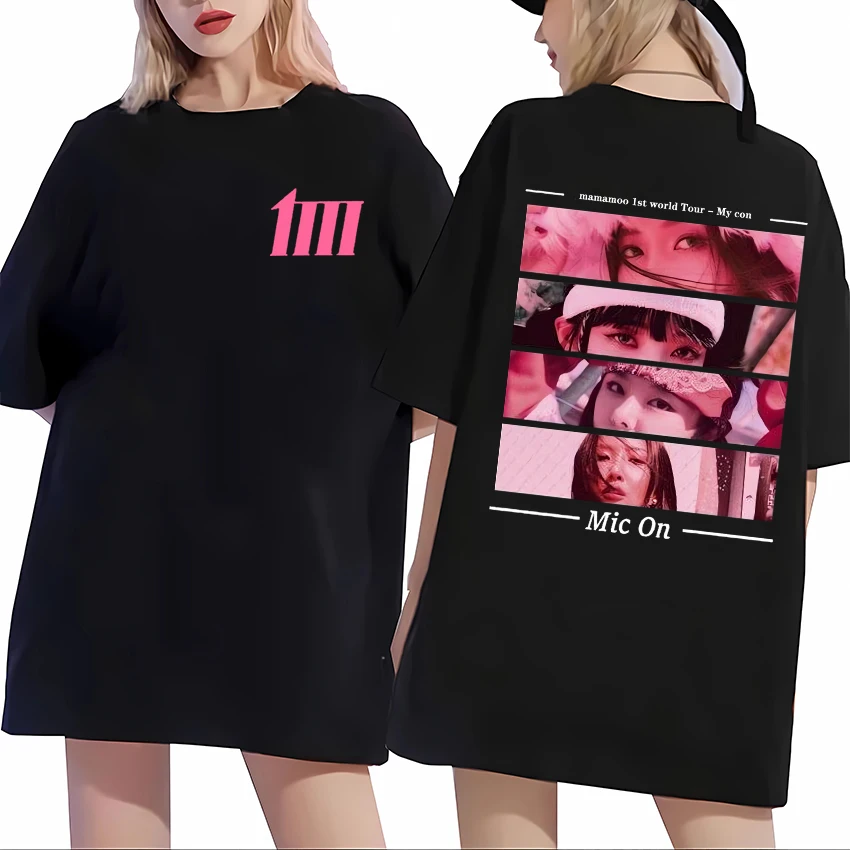 Mamamoo Tour My Con Fashion Graphics T-Shirts 2024 Man Woman High Quality T-shirt O-Neck Tops Oversized Short Sleeve Unisex Tee