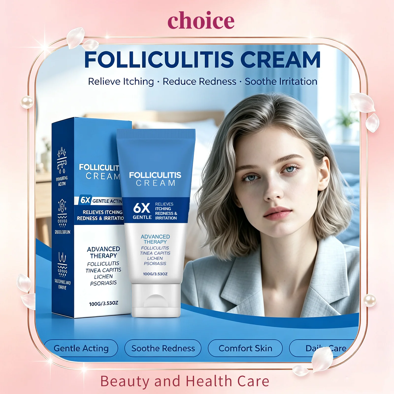 Herbal Folliculitis Cream Relieve Itching Reduce Redness Soothe Skin Irritation Repair Skin Barrier Nourish Body Skin Care Ceram