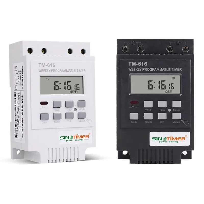 

Digital Electronic Timer 220V 30A Mount 17 Settings Weekly Programmable Controller