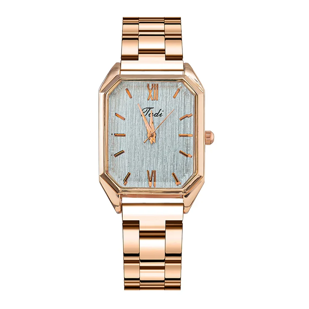 Relojes de acero inoxidable para mujer, nuevos relojes de pulsera de lujo, reloj de cuarzo femenino, regalos, reloj verde, reloj Rectangular