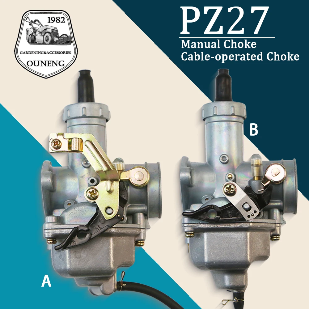 

PZ27 27mm Motorcycle Carburetor Manual Choke & Cable Choke For WY125 CG150 125cc 150cc 175cc ATV Quad Go Kart Dirt Bike
