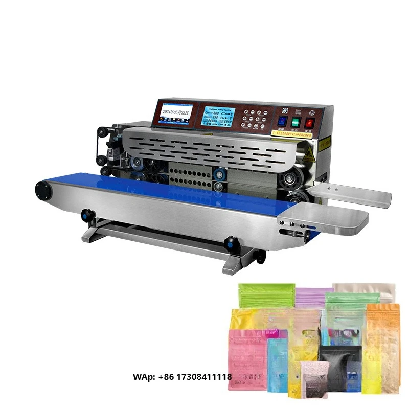 Plastic Heat Bag Sealer Food Packaging Sealing With Date Stamp Machine Meat Packaging Heat Sealer for Food Packer