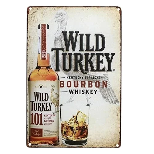 

Wild Turkey Beer Rustic Vintage Metal Sign Tin Signs Home Bar Club Wall Decor Man Cave Shed Cool Posters Vintage Plaque Gift