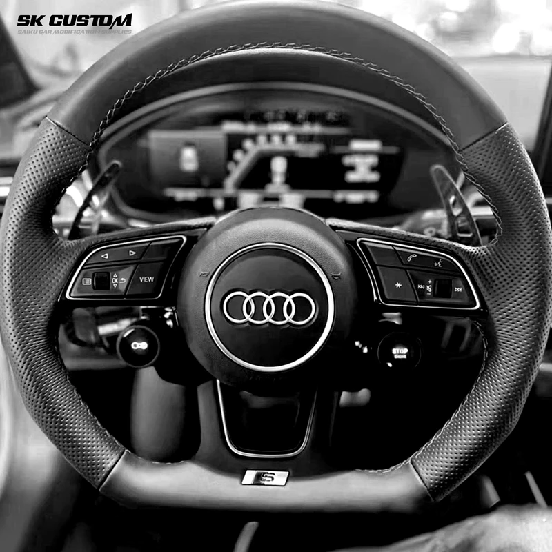 For Audi Magnetic Paddle Shifters A6L Avant Allroad A7 A8L S6 S7 S8 RS6 RS7 C8 Replace Magnet Carbon Fiber Extend The Shifter