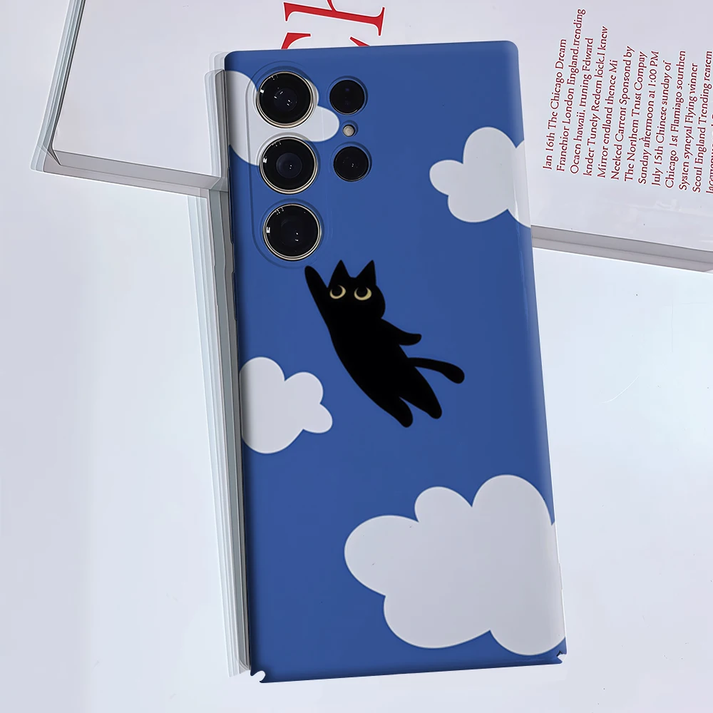 Custodia per telefono Sky Pounce per Samsung Galaxy S25 Ultra S24 S23 Ultra Plus Cover posteriore lucida a doppio strato