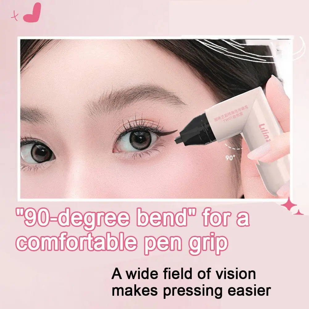 Eyeliner Stempel Geïntegreerde Eyeliner Stempel Nauwkeurige Omtrek Zegel Vloeibare Eyeliner Pen Make-up Langdurige Cosmetica P6S0