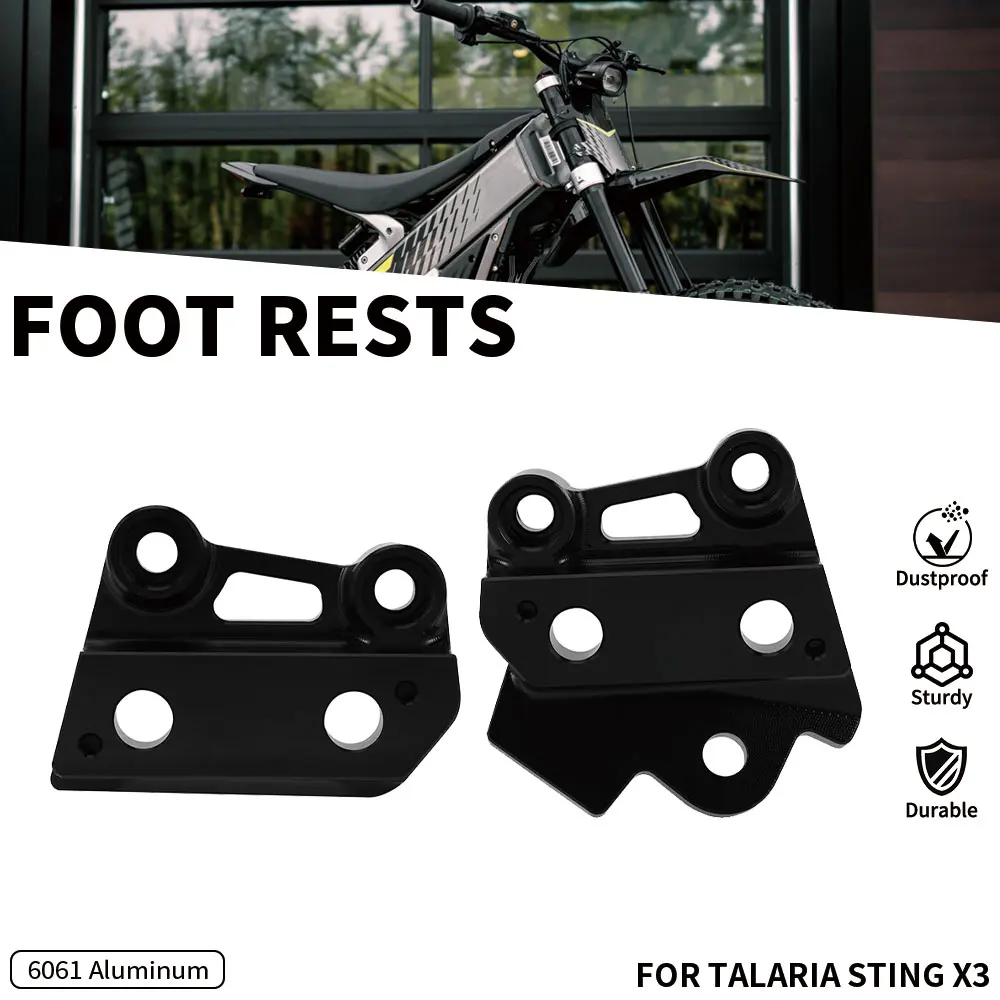 CNC  Foot Pegs Braket Right Left Foot Rests Footrest Bracket Motorcycles Accessories For Talaria Sting X3 XXX E-Bike Aluminum