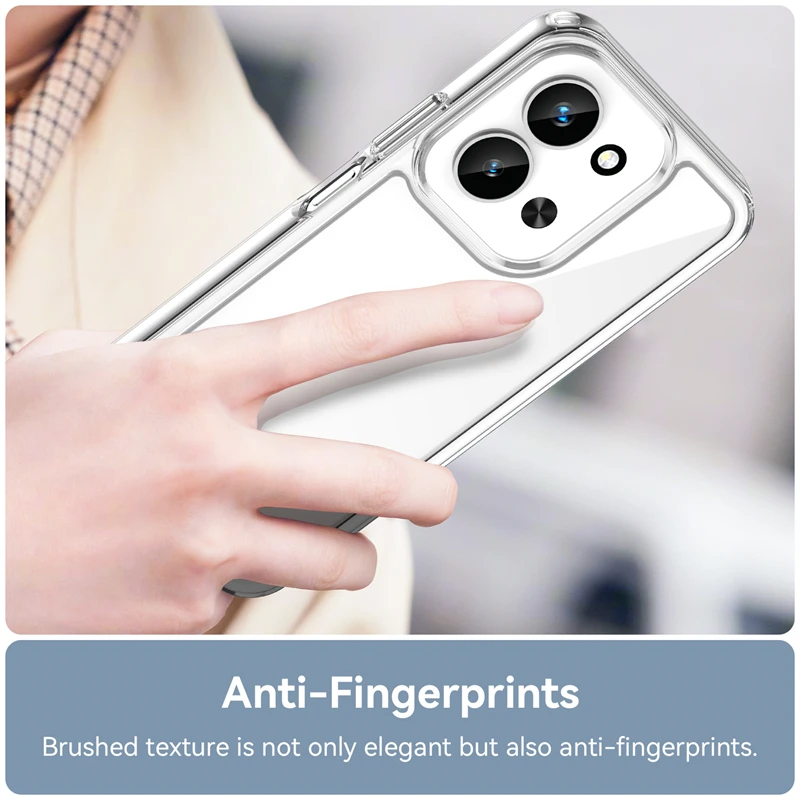 โปร่งใสสําหรับ Xiaomi Redmi 15C กรณี Anti-KNOCK ซิลิโคนที่มีสีสัน Redmi 15C สําหรับ Redmi 15C กันกระแทกโทรศัพท์กรณี