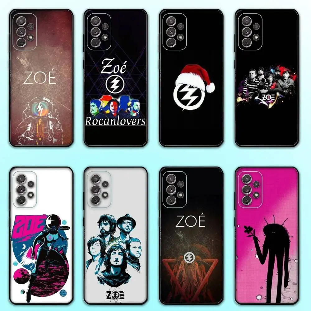 Coque de téléphone avec bande Z-ZOE, étui noir souple pour Samsung S 25,24,23,22,30,21,10,9,Ultra,Plus,Lite,FE,4,5 G