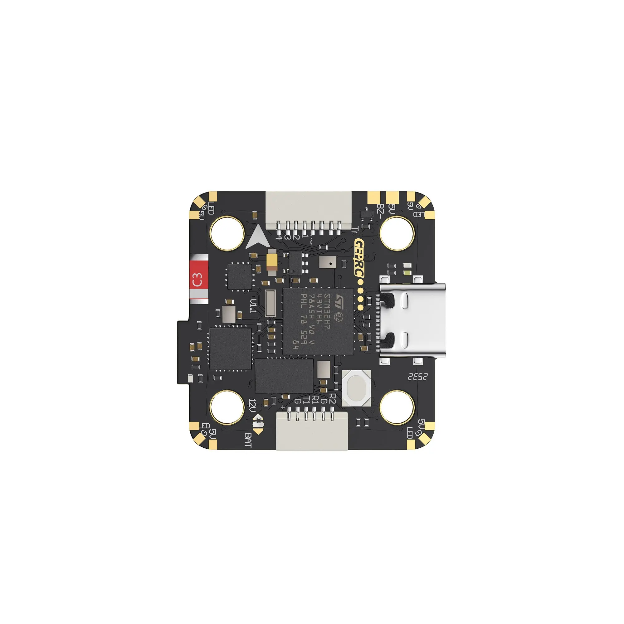 GEPRC TAKER H743 MINI Flight Controller, STM32H743 ICM42688-P Gyro 3-8S LiPo Mini FPV FC Air Unit Plug & Play