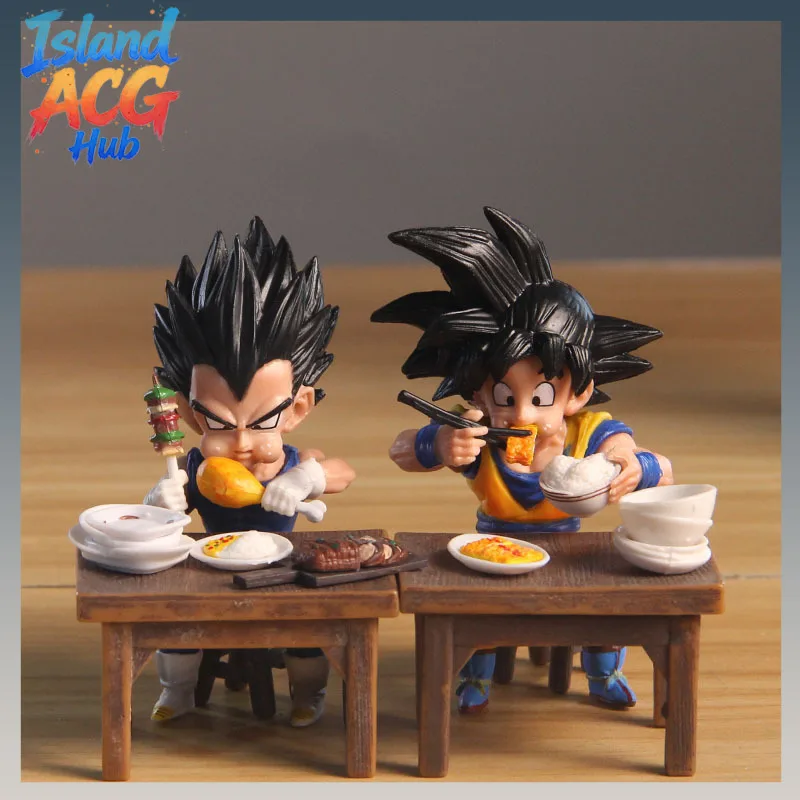 

Новая фигурка GK «Сцена с едой» из Dragon Ball Z: Гоку и Вегета, забавная модель для динеров, коллекционная аниме-статуэтка, декор для рабочего стола, подарок