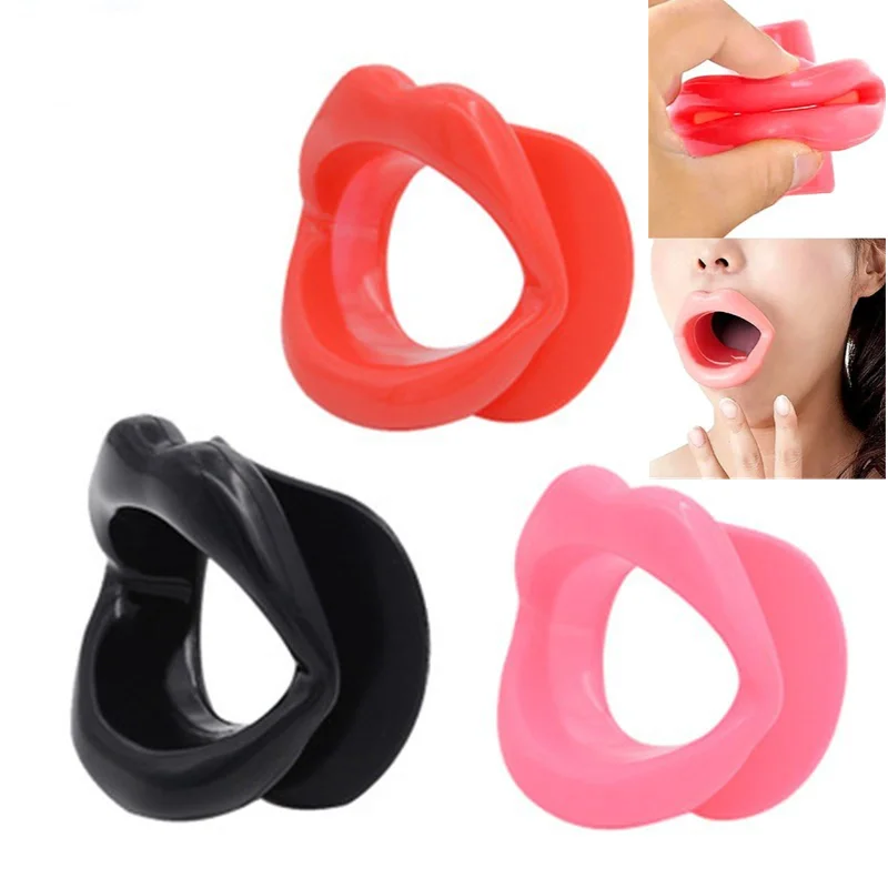 4 farben Gummi Gesicht Schlank Exerciser Lippen Massage Silikon Anti Aging Frauen Lip Trainer Facelift Werkzeuge Oral Mund Muscle massage