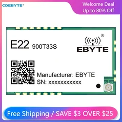 868/915MHz LoRa Wireless Module CDEBYTE E22-900T33S IPEX Relay Networking 2W 16KM Long Distance LBT RSSI SMD Module