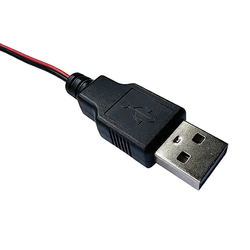 5Pcs USB Male Female to XH2.54-2P Female Terminal Wire, 2 Core Power Cable, USB Socket Adapter Cord for Cooling Fan