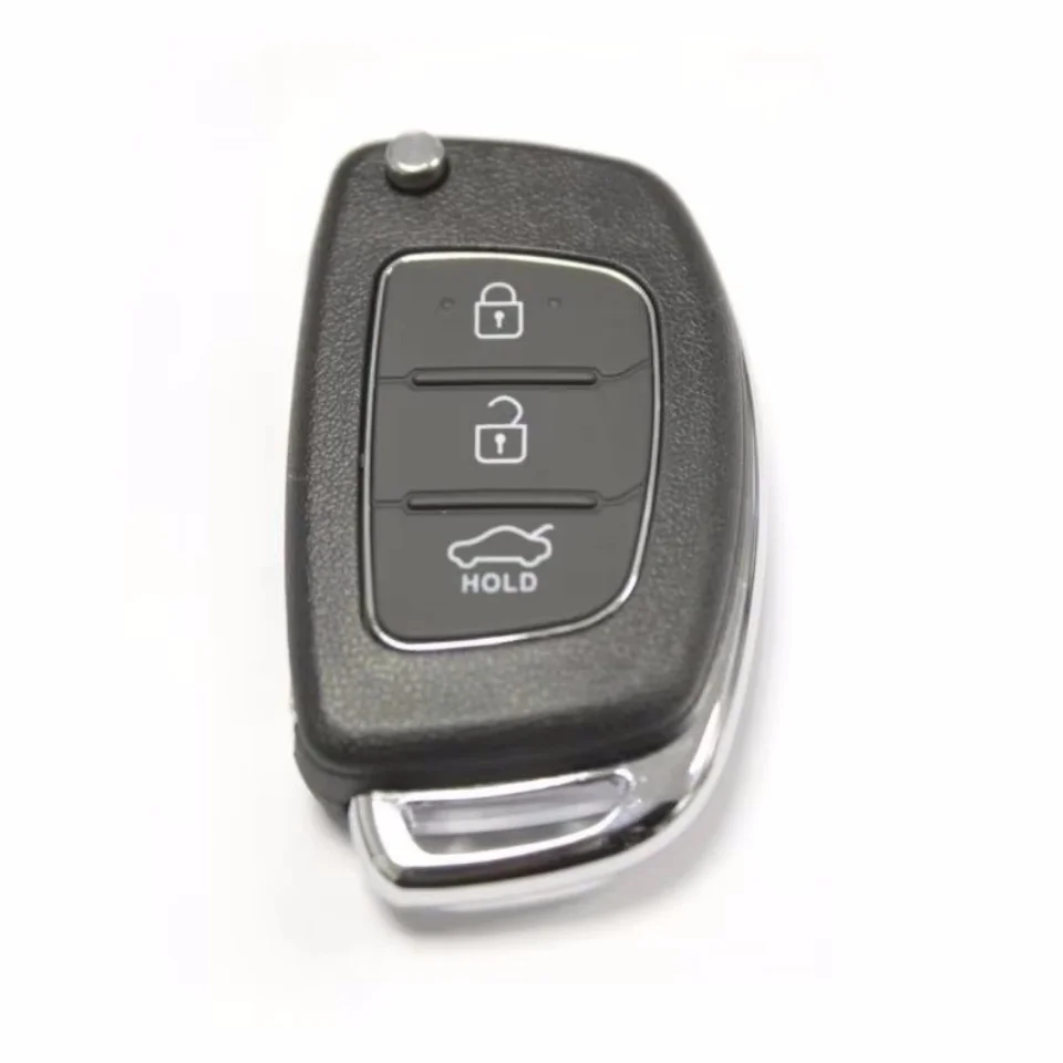 

1pcs RFC 3 Button Flip Key Case Car Key Shell Case 3 Button Case For Hyundai I10 I20 I40 IX35 Santa Fe Remote Fob