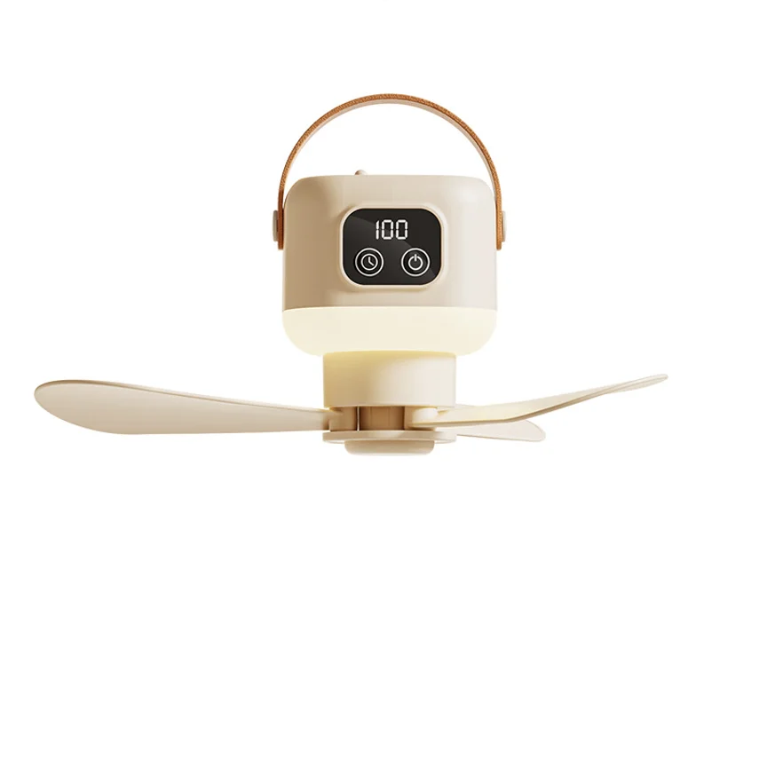 Rechargeable Small Ceiling Fan With Remote Control, Usb Fan For Student Dormitory Bed, Portable Outdoor Camping Fan - view 5
