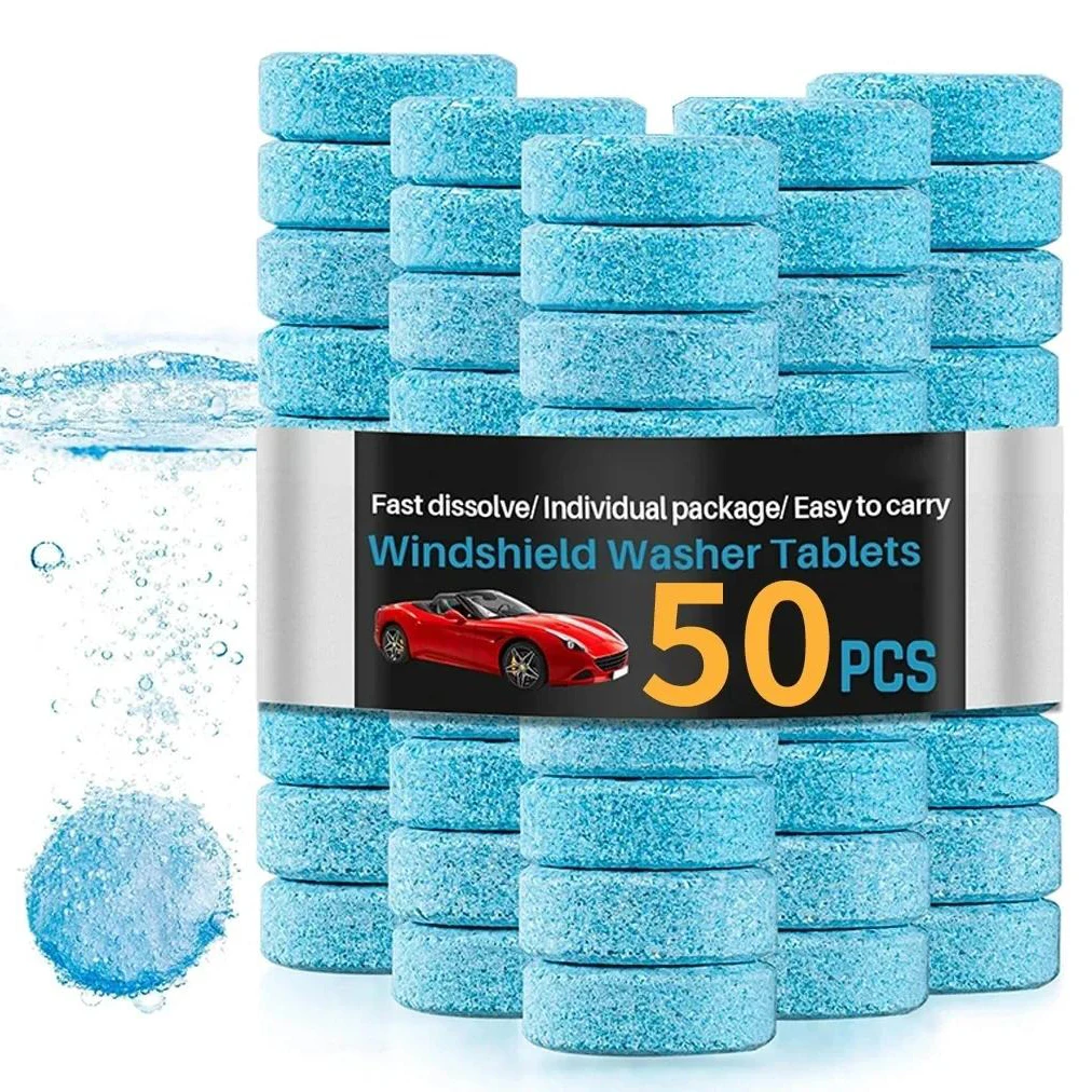 Solid Cleaner Car Windscreen Cleaner Effervescent Tablet Auto Wiper Glass Solid Cleaning Concentrated Tablets Detergent