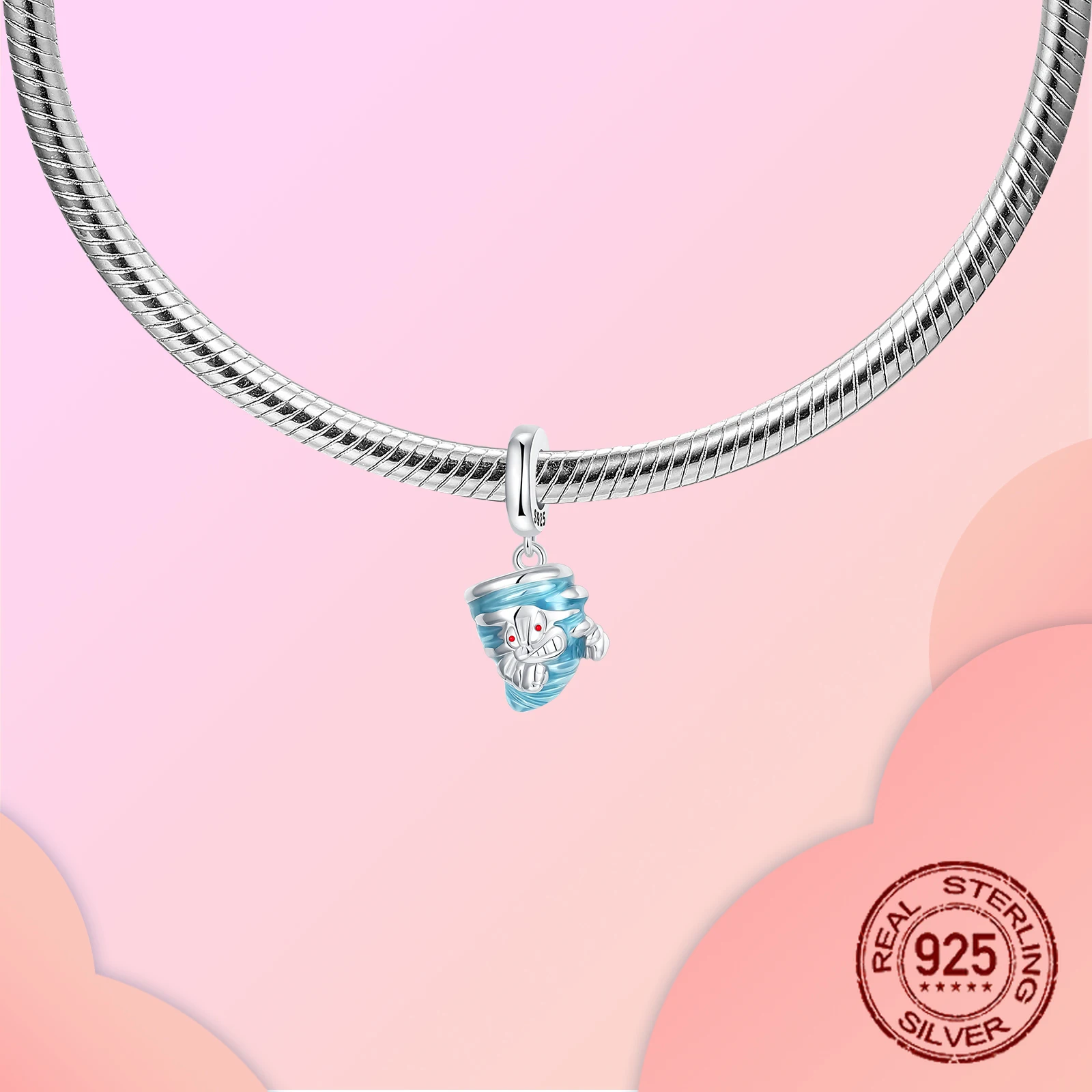 S925 Sterling Silver Weather Themed Dangle Charm Sun Tornado Umbrella Cloud Pendants Fit Bracelet for Jewelry DIY Making Charm