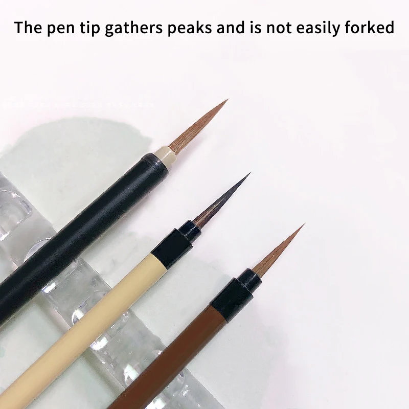 Nail Art Hook ปากกาสําหรับผีเสื้อ Rose วาดจังหวะสีน้ํา Gouache ภาพวาดสีน้ํามันไม้เล็บกาวแปรงหมาป่าผมเล็บรายละเอียด