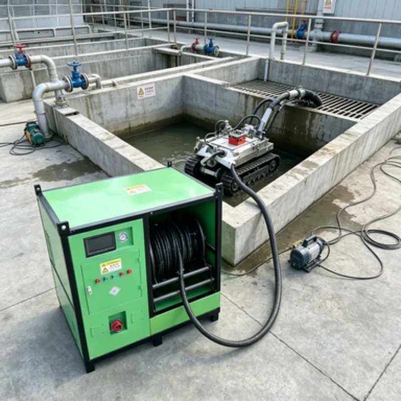 Industrial Dredging Robot Silt Cleaner Sewer Tank Deep Water Remote Control Corrosion Proof Long Life