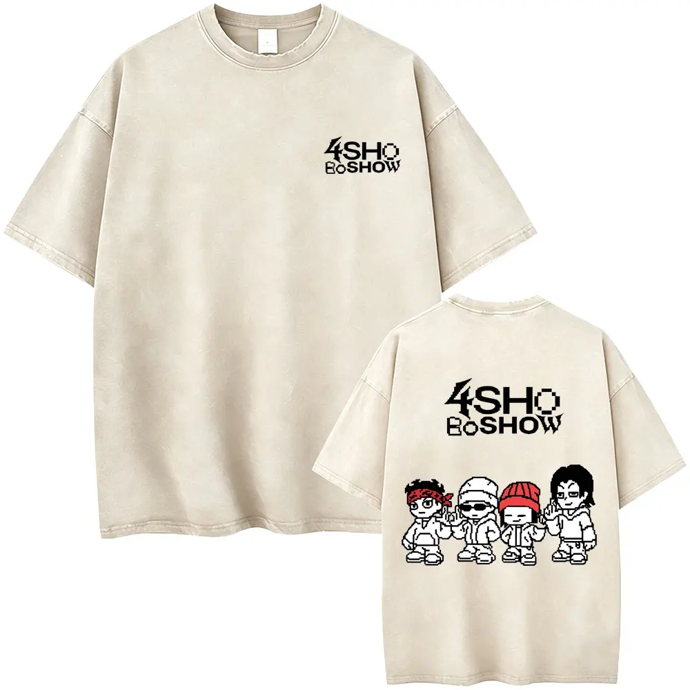

Washed Vintage Korean Band Lngshot Jay Park 2026 T-shirts 4SHOBOIZ Merch T Shirt Men Women Kpop Fashion Trend T-shirt Streetwear