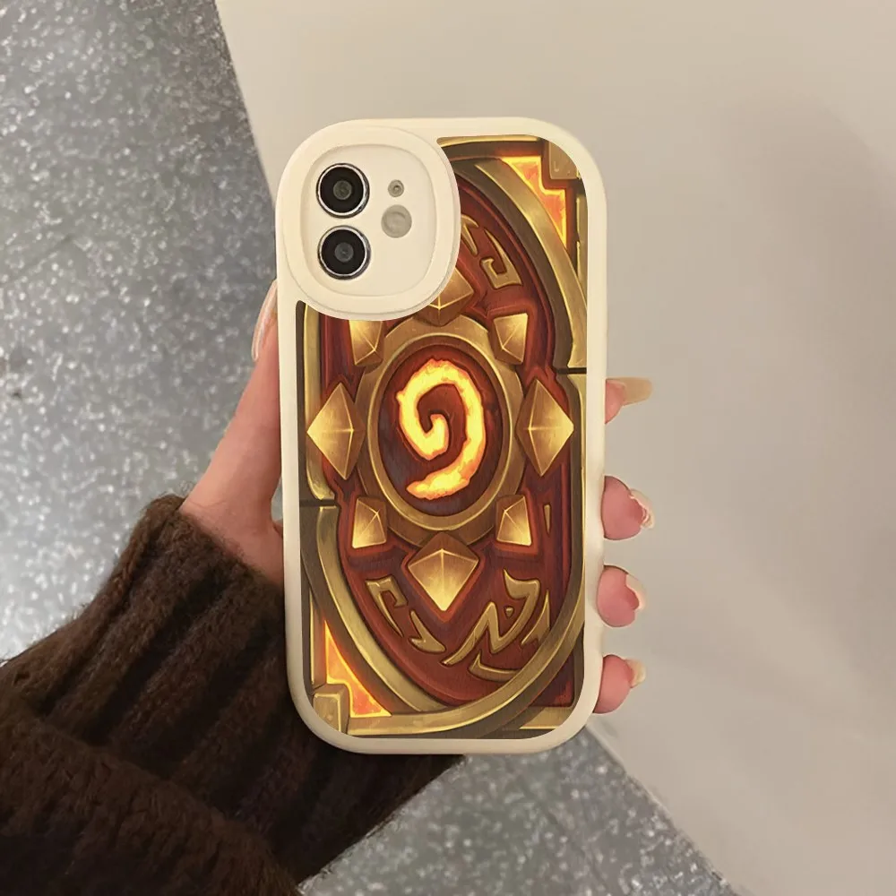 H-Hearthstone Card Backs Phone Case Hard Leather For IPhone 16 15 14 13 12 Mini 11 14 Pro Max Xs X Xr 7 8 Plus Fundas