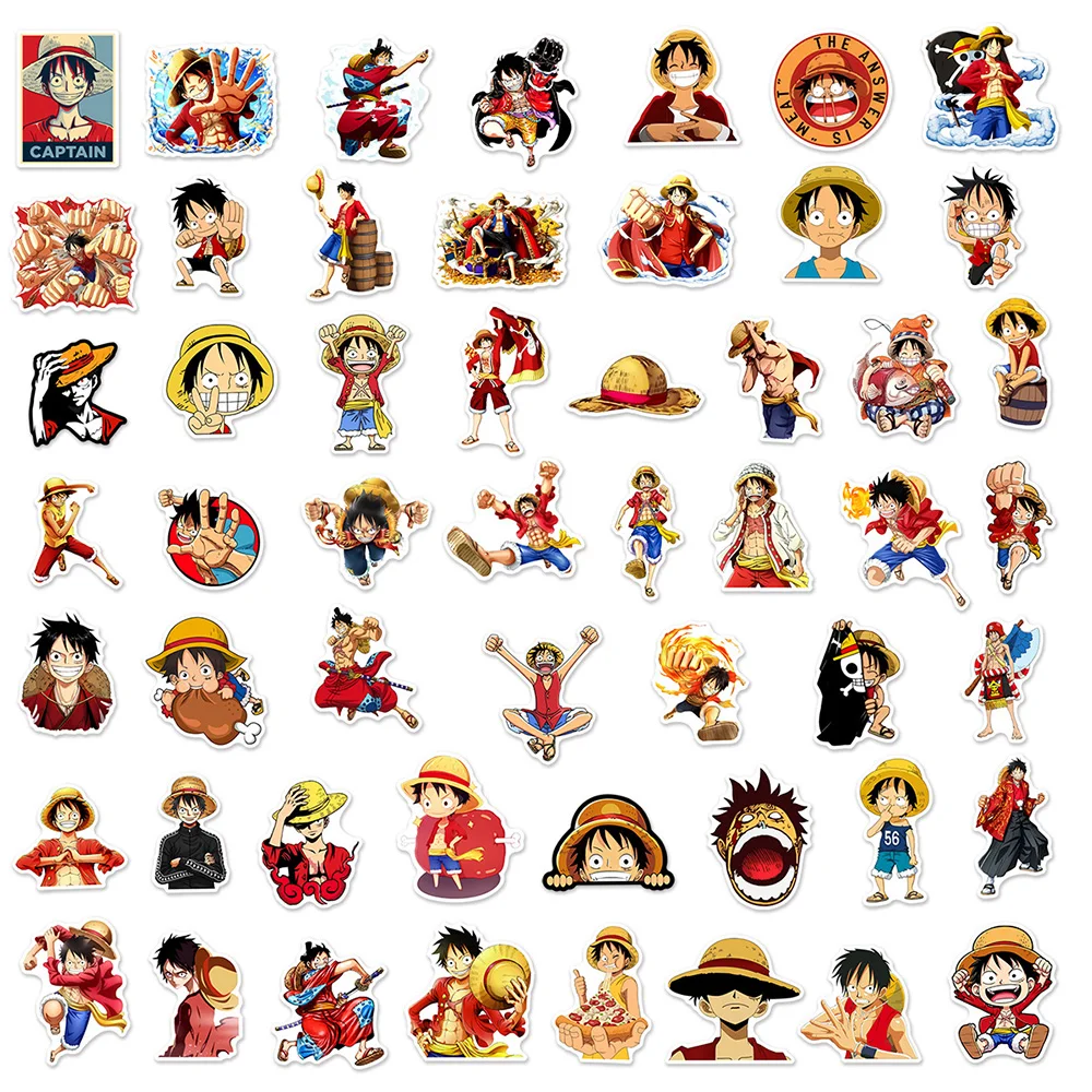 10/30/50pcs Cute ONE PIECES Anime Cartoon Stickers Funny Luffy Joba Decals For Kids DIY Laptop Scrapbook Fridge Sticker Toy Gift