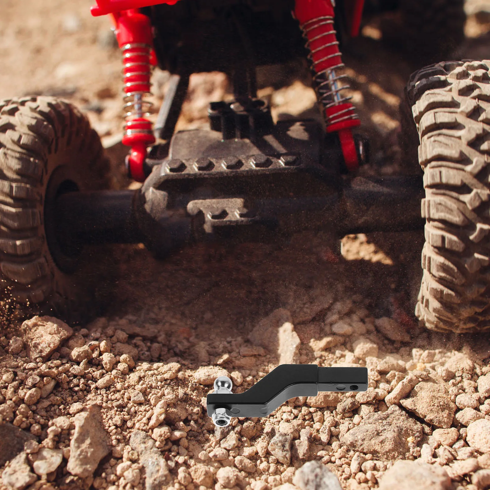 

1/10 Scale Climbing Car Aluminum Trailer Tow Receiver Metal Drop For -4 Durable Accessories Hitch Pull Rope Hook Rc Tractor