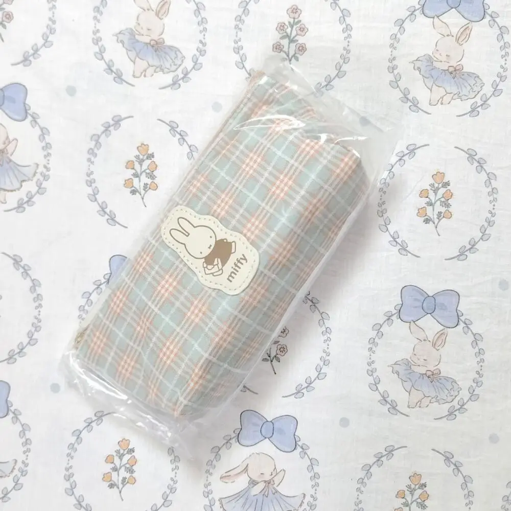 حافظة أقلام للطلاب على الطراز الياباني من ميفي أرنب، حقيبة أدوات مكتبية لطيفة ذات سعة كبيرة، حقيبة تخزين المكياج #6