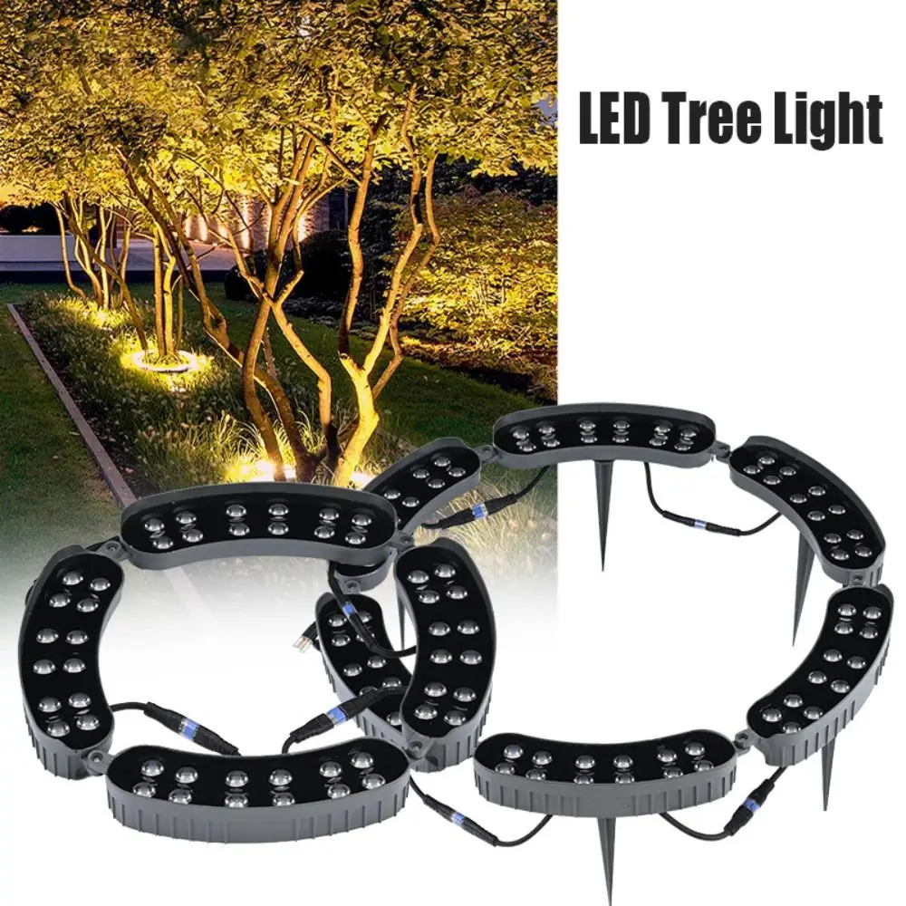 Aluminium LED Tree Hugging Light With Ground Plug Waterproof IP65 Tree Lamp Warm Light LED Night Decor Lamp Courtyard