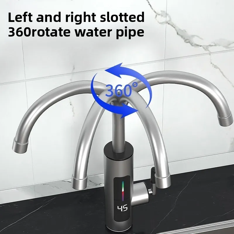 

‌Instant Heating Stainless Steel Faucet,Digital Temperature Display,Safe Water-Electric Separation,Kitchen&Bath Hot Water Tap‌