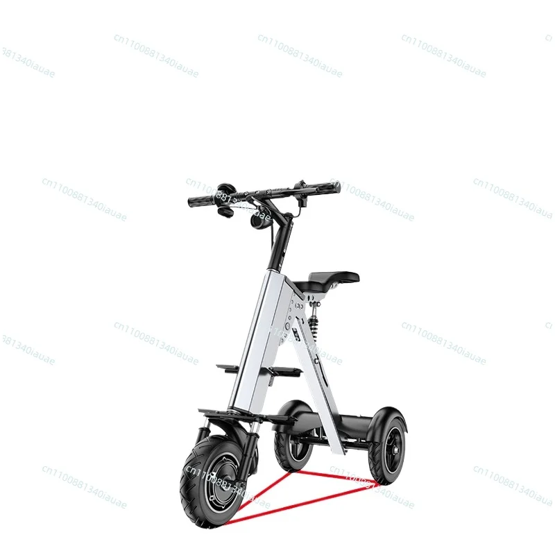 High-end Folding Parent-child Electric Vehicle Double Portable Vehicle Small and Lightweight Mini Electric Three-wheeled Scooter