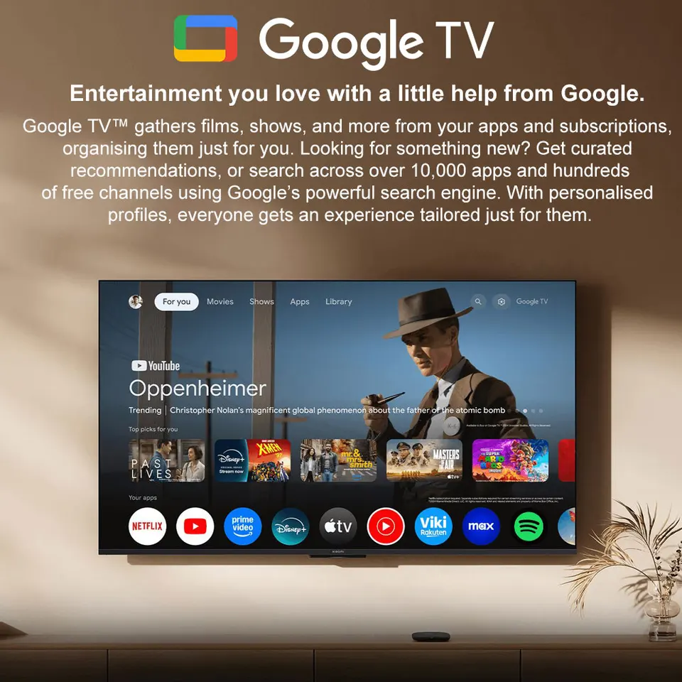 Xiaomi TV Box S 3ra Gen, Google TV 4K UHD Reproductor Multimedia, Dolby Vision HDR10+ Smart Android TV Box, WIFI 6 Asistente de Google Set-Top Box 8