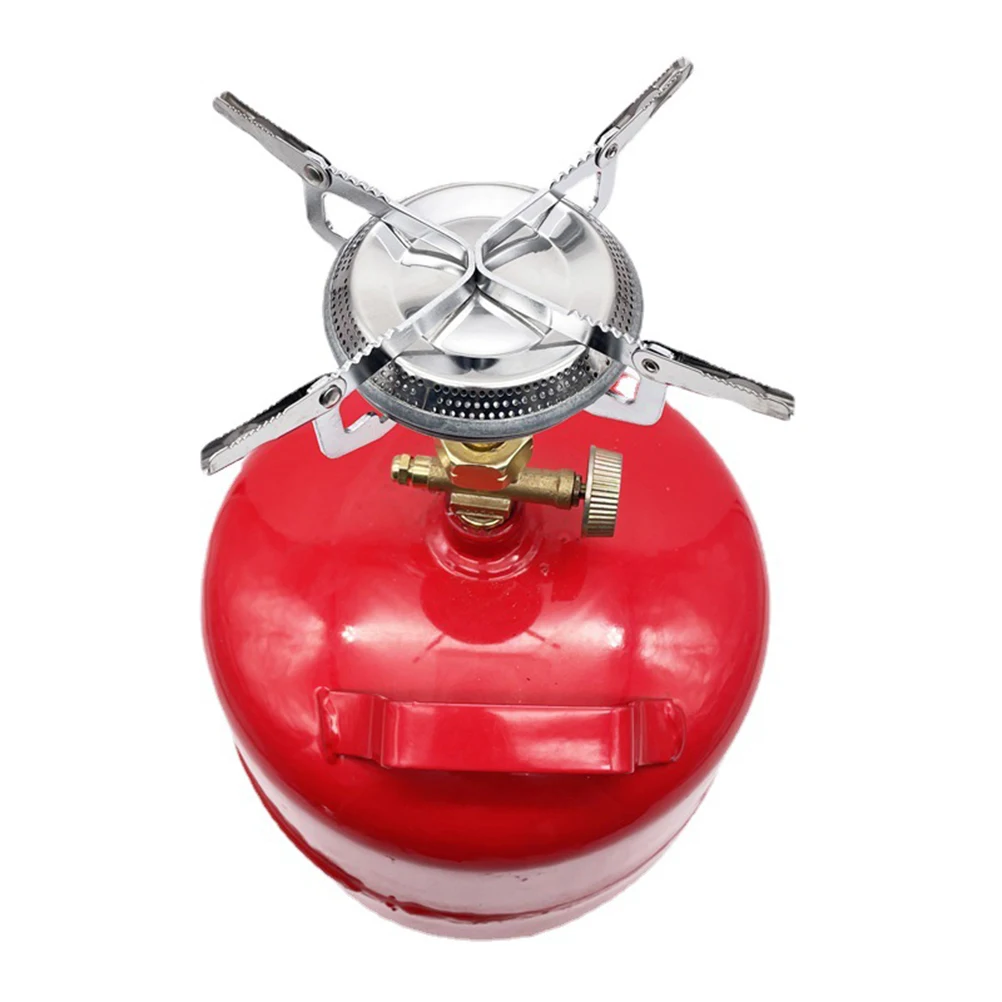 

Portable Small Square Stove Outdoor Camping Cookware Lightweight Backpacking Gas Burner Metal Windproof Cooking Stove For Hiking
