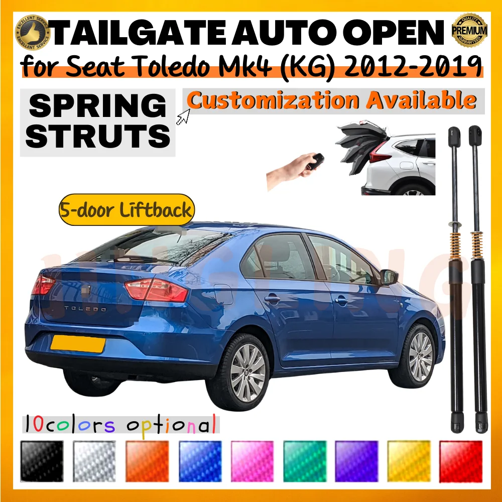 

Qty(2) Trunk Strut with Spring for Seat Toledo Mk4 (KG) 5-door Liftback 2012-2019 Rear Tailgate Boot Lift Support Shock Absorber