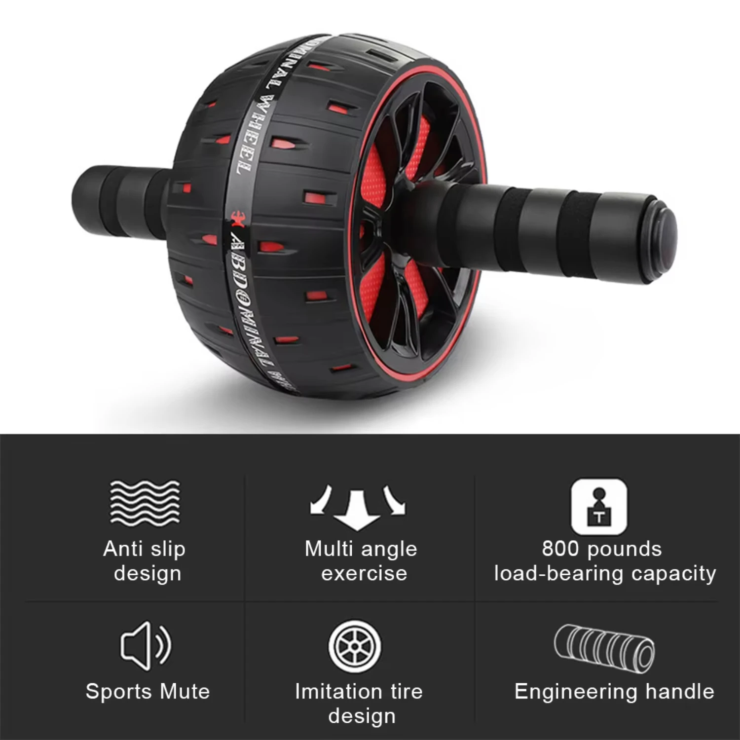 Gymnastic Wheel Fitness Abdominal Wheel Roller  Noise Abdominal Training Sports Equipment Keep Fitness Wheels  Core Workout