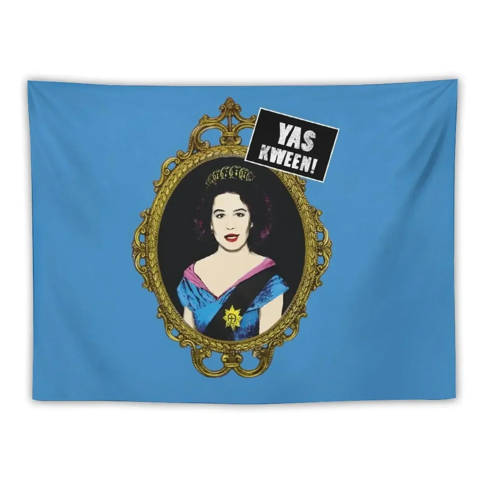 yas kween - broad city meets queen elisabeth 2 Tapestry Home Decor Aesthetic Bedroom Decor Aesthetic Tapestry