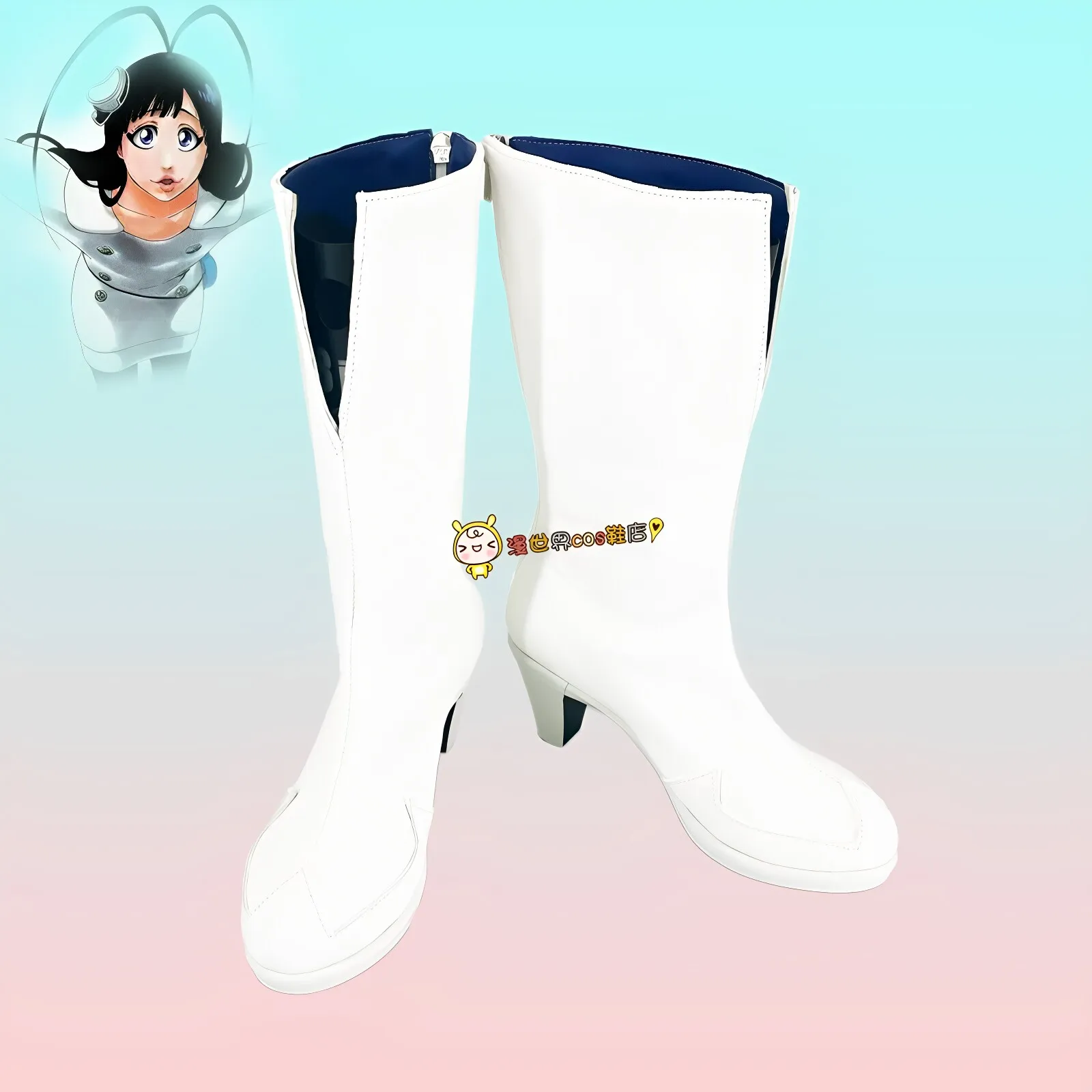 Anime Bleach Giselle Gewelle‌ Cosplay Shoes Boots White Costume Accessories Cosplay Zombie Giselle Gewelle‌ Boots