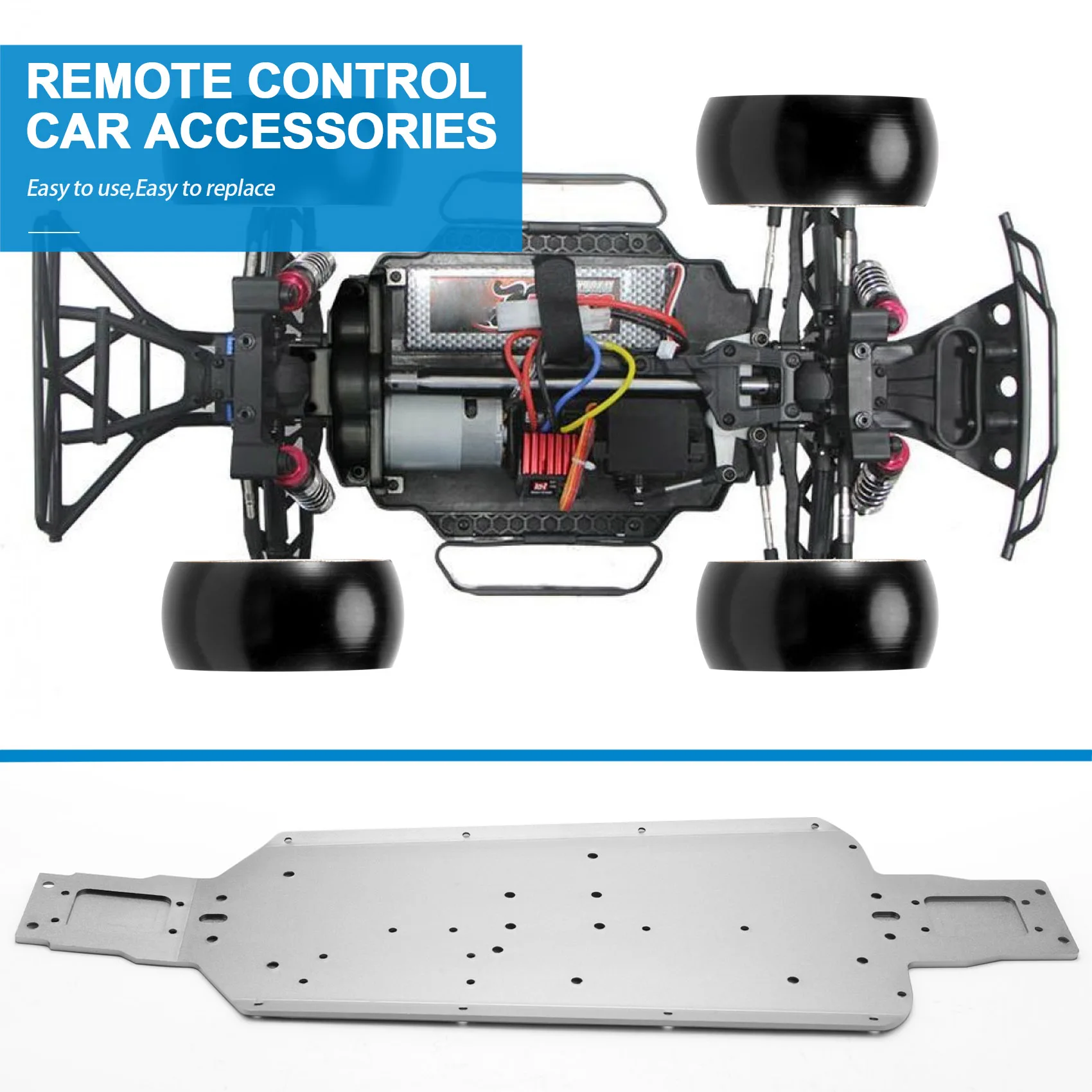 

B49B-Metal RC Car Chassis 8470 For 1/8 ZD Racing 08427 9116 RC Car Upgrade Parts Spare Accessories