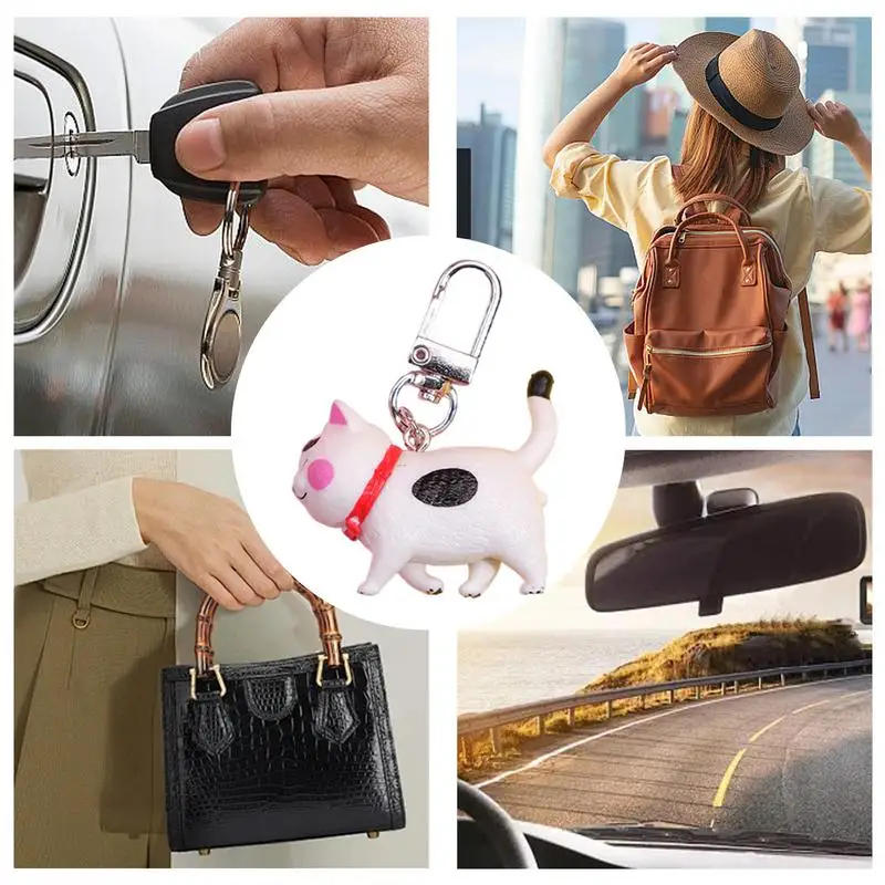 Creative Animal Pendant Safe Exquisite Key Rings Resin Car Key Pendant Women's Keyrings & Keychains Soft For Keys Bags Pencil